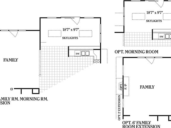 Optional Family Room Extension and Morning Room