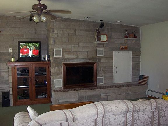 Living room fireplace