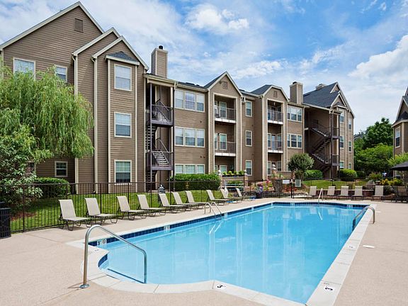 The apartment is right by the second pool