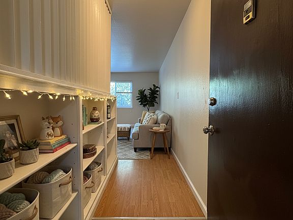 Picture the entrance with your items in the storage shelves