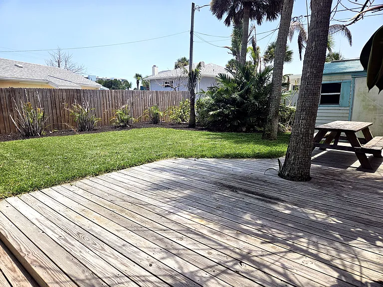 Deck and Back Yard