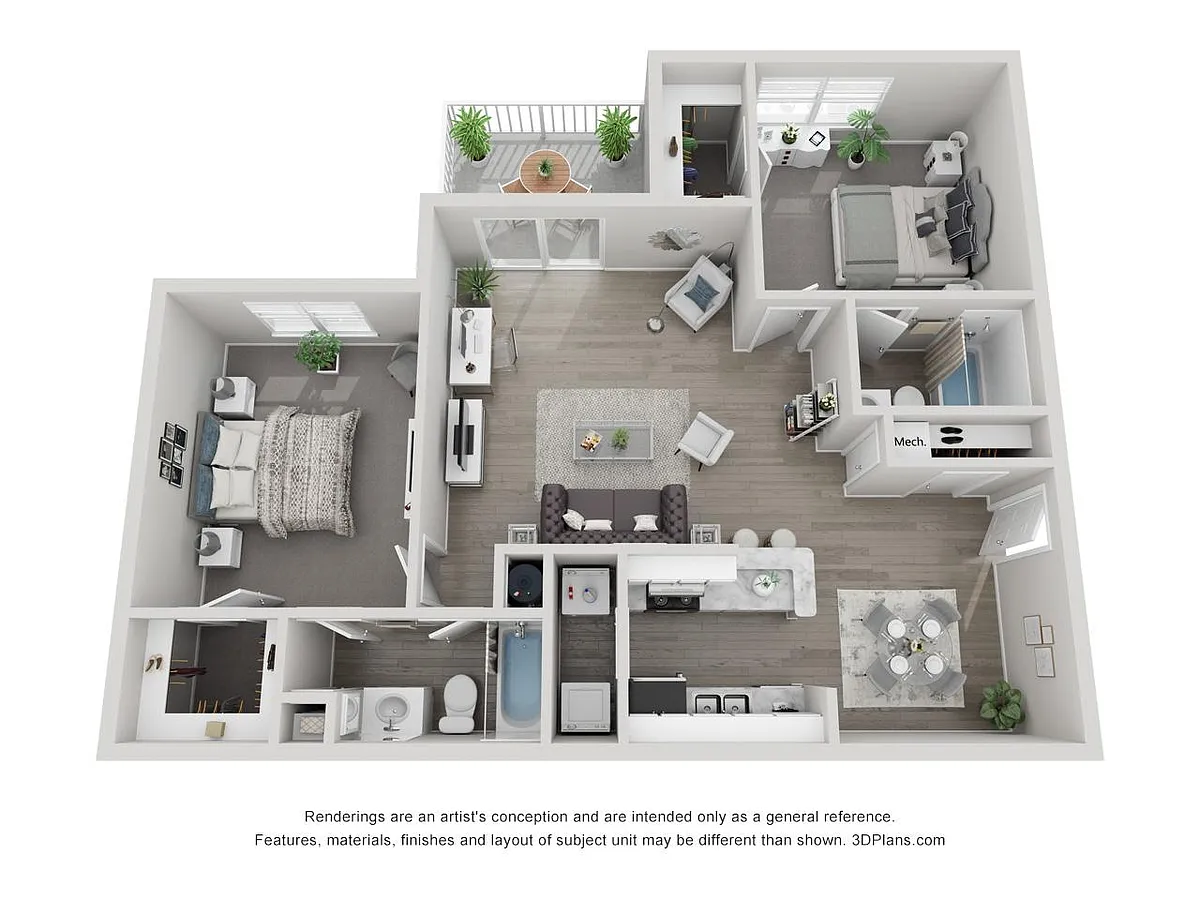 Floor plan Classic 2 Bedroom