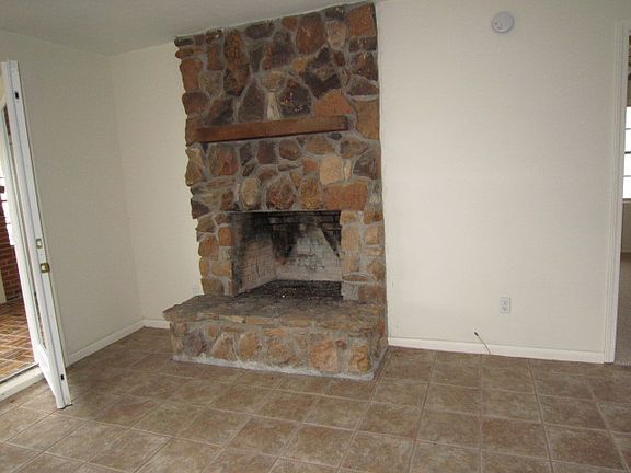 wood burning fireplace