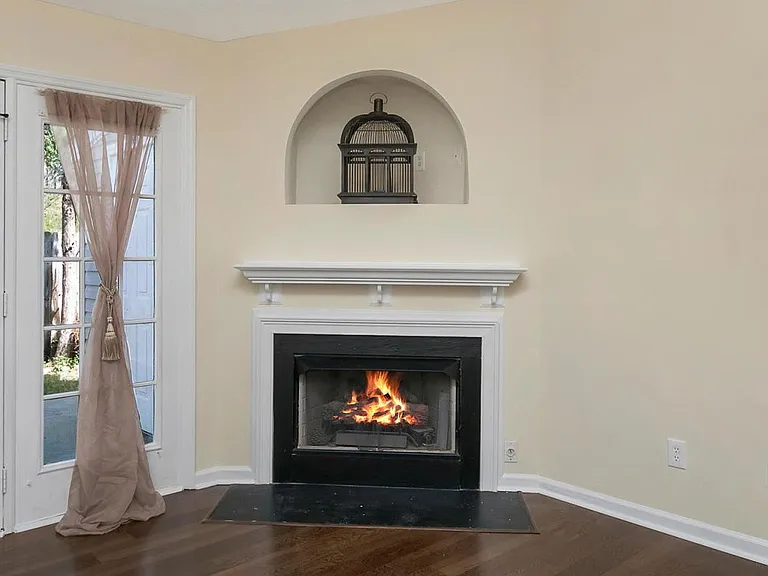 Fireplace in great room