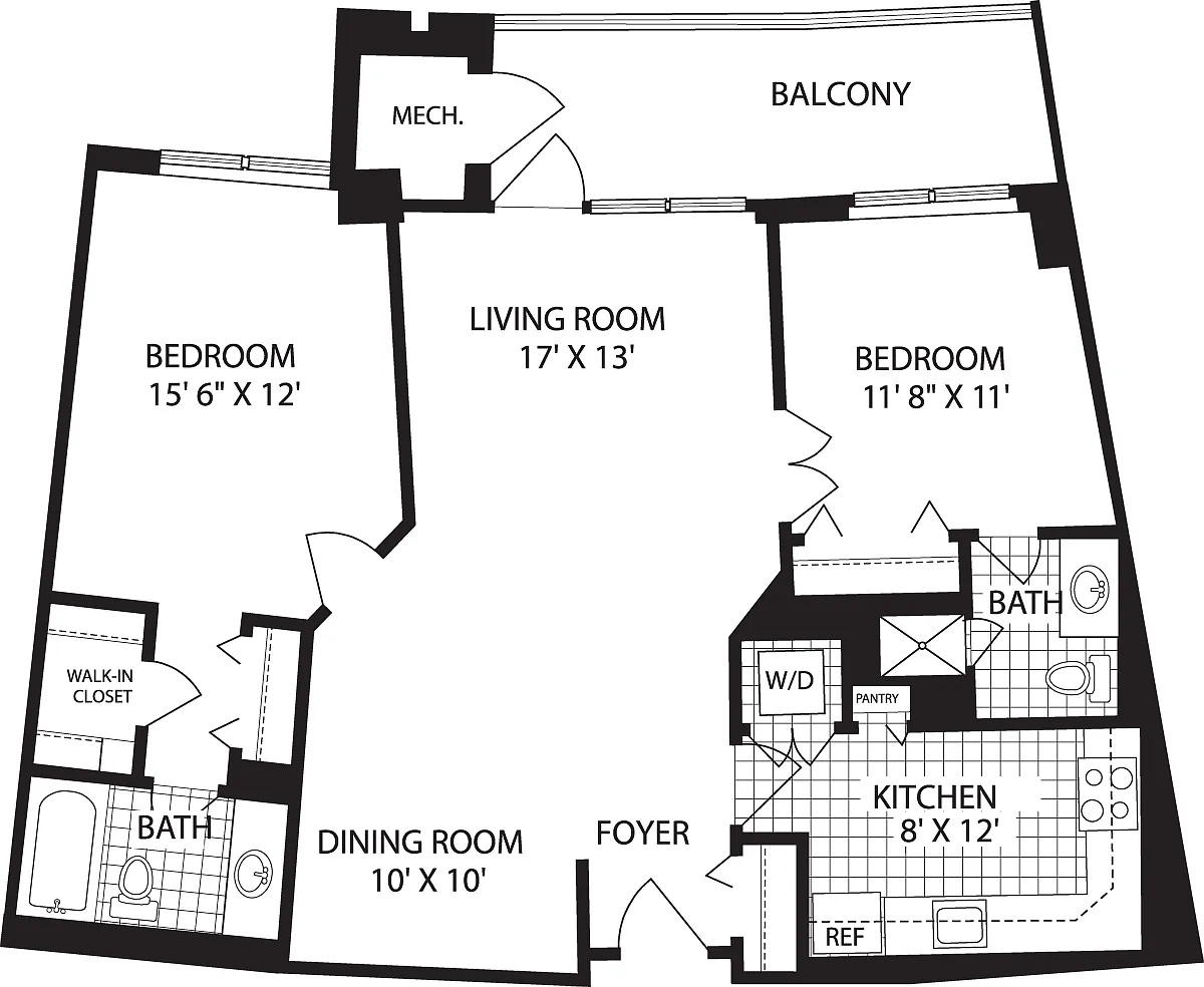 Floor plan 2 Bedrooms D