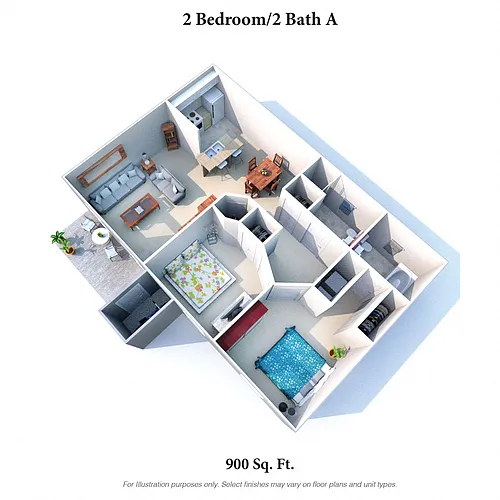 Floor plan Two Bedroom Two Bedroom