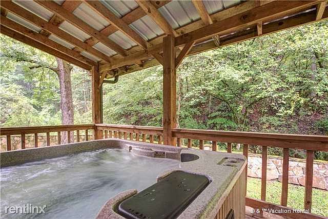 The luxurious outdoor hot tub
