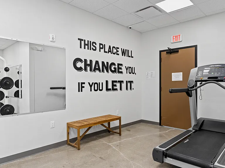 Whether you're getting your heart rate up or winding down after work, our fitness room is always here for you.