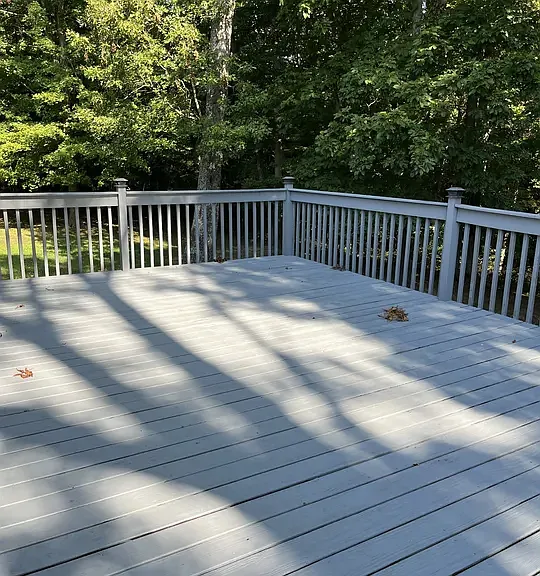 Back deck for family and friends to enjoy the beautiful back yard