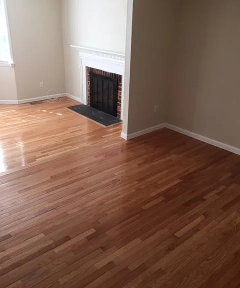 Dining room looking to living room fireplace