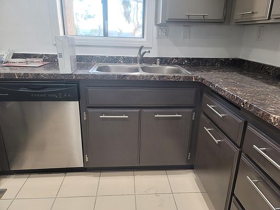 Kitchen facing North.