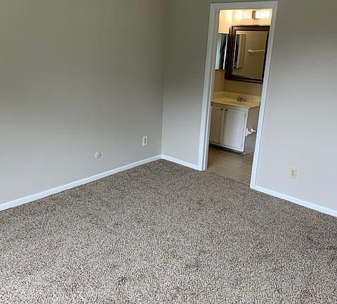 Master bedroom- door open to bathroom