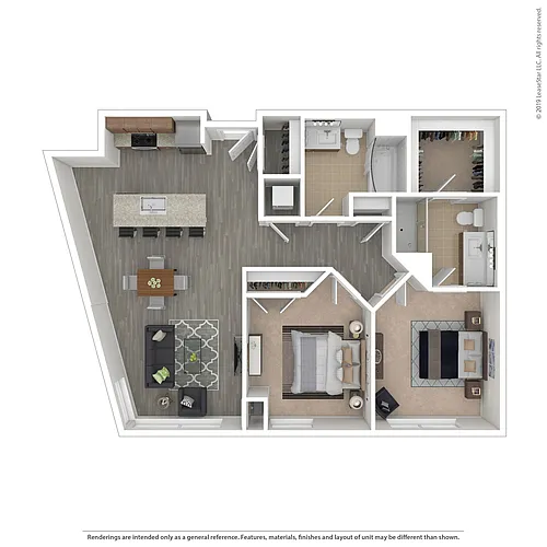 Floor plan C09 - 2 bed/2 bath