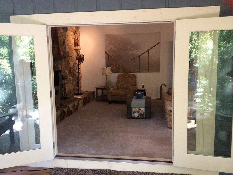 New French doors to porch