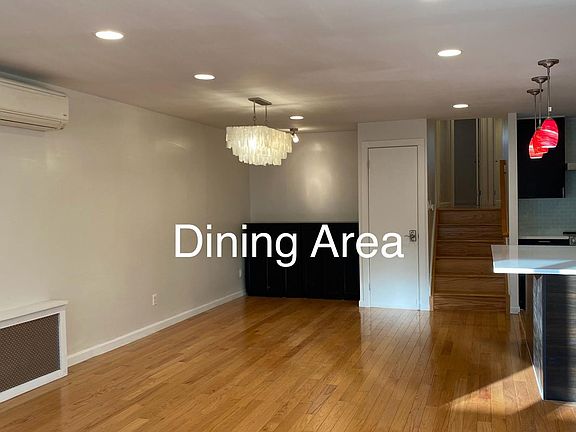 The dining area. Six steps lead up to the living area (bedrooms and bathrooms).