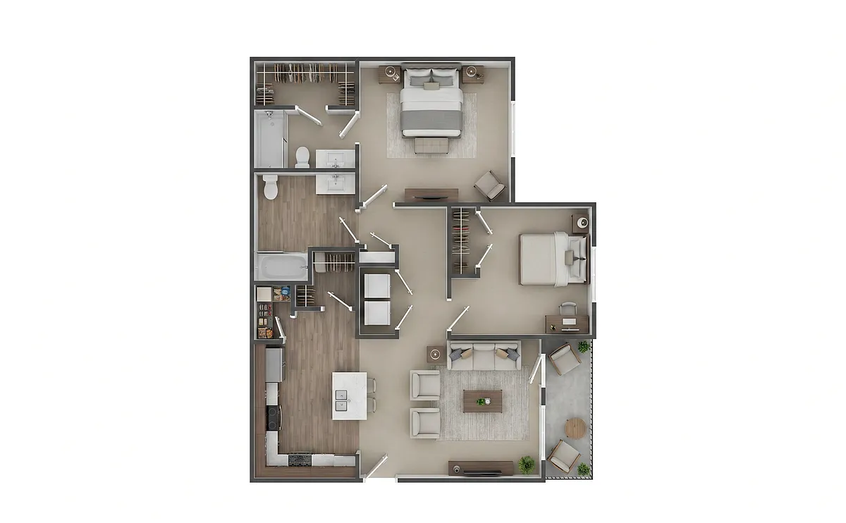 Floor plan 2 Bed - 3rd Floor