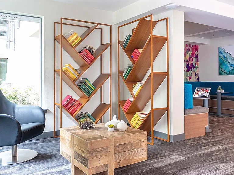 Apartment community Resident Lounge at Griffis Belltown in Seattle, Washington.