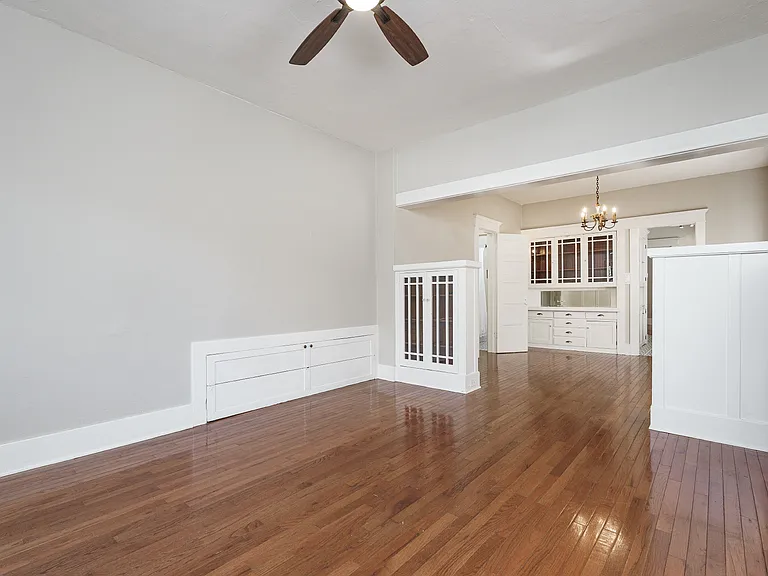 Living room and dining room