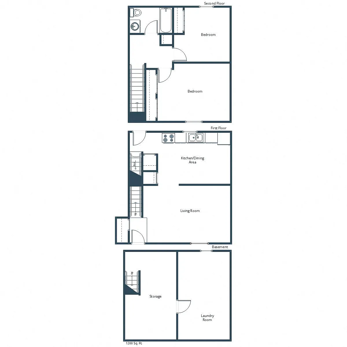 Floor plan Two Bedroom 21A