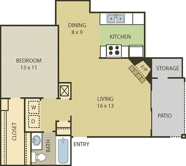1BR/1BA - A 1BR/1BA - A