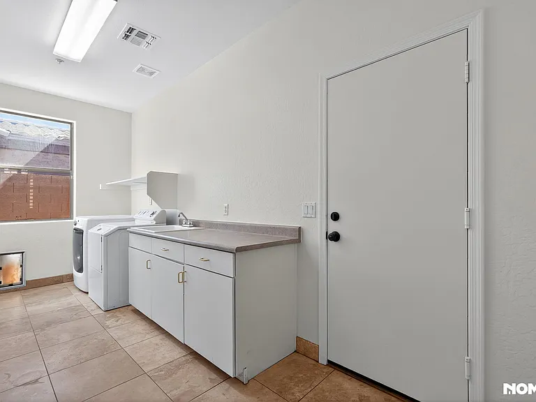 Laundry room, dog door