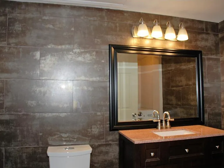 bathroom with contemporary fixtures