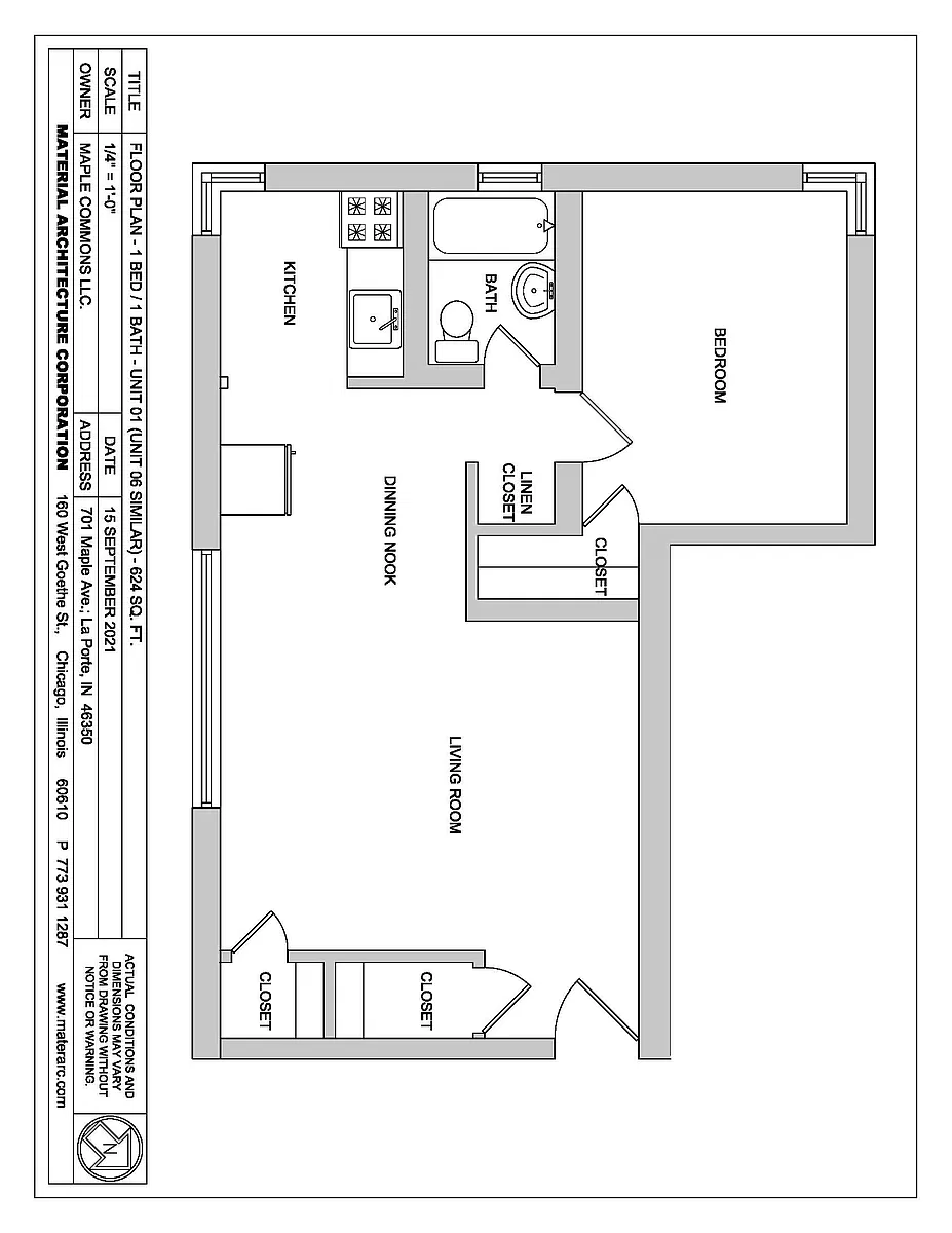 Floor plan One Bedroom