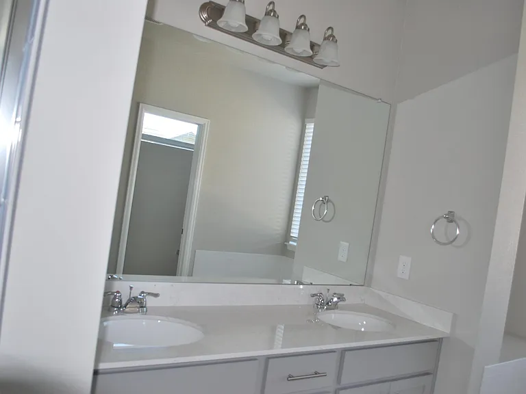 Dual vanity in master bath