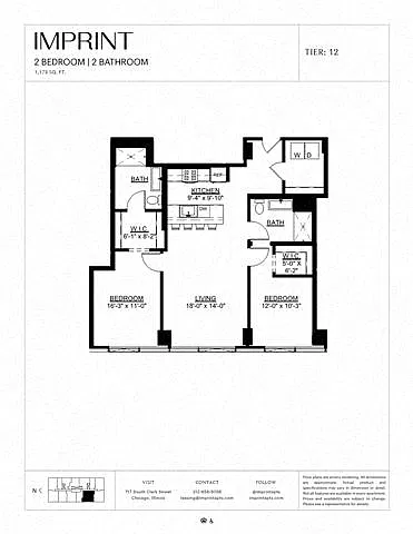 Floor plan Two Bedroom G