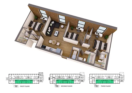 Floor plan THE CORONA COURTYARD APARTMENTS