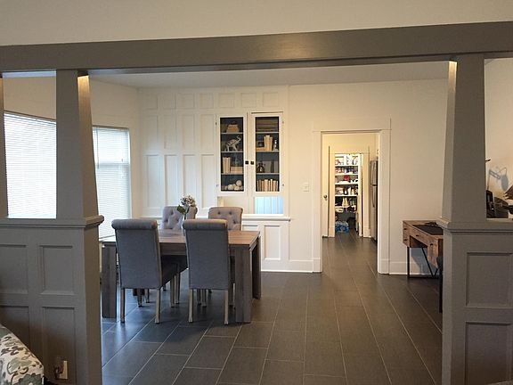 opens to seperate dining room