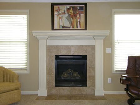 Living Room Fireplace w/ Gas Logs