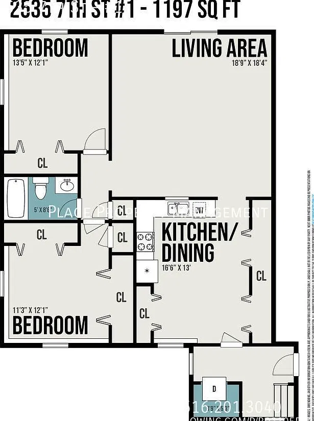 2535 7th St - Unit #1 2 Bedroom/1 Bathroom — Photo 2