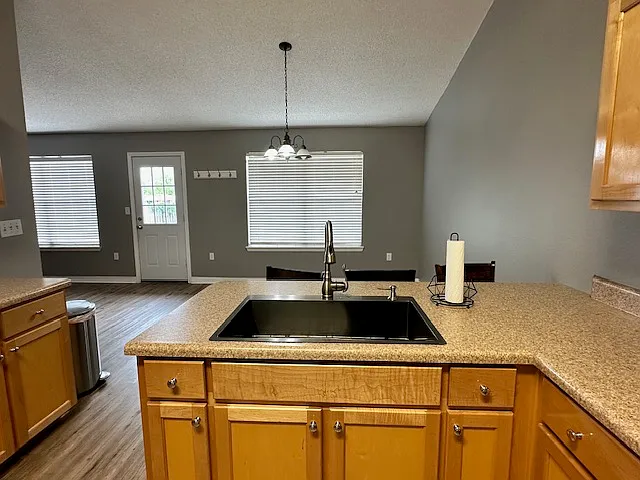 Kitchen and casual dining area