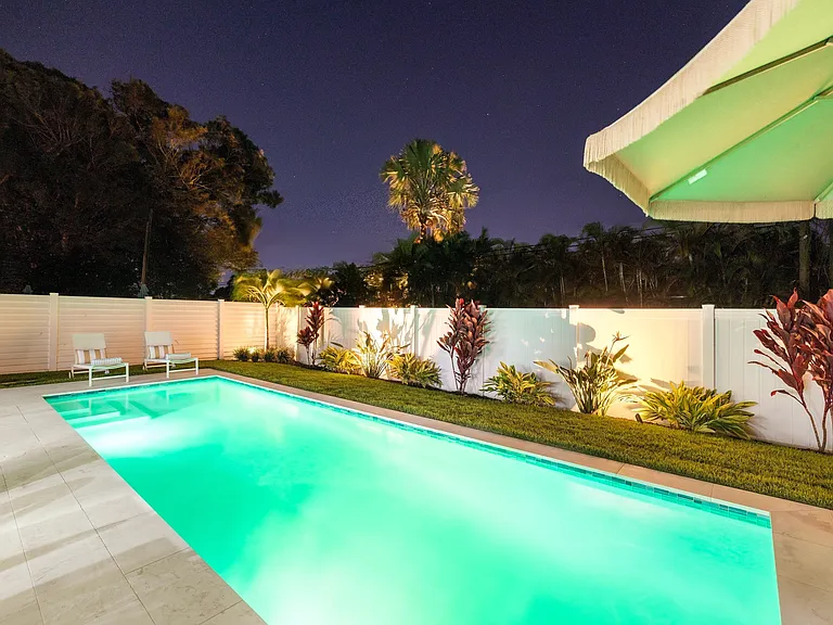 swim under the stars heated salt pool