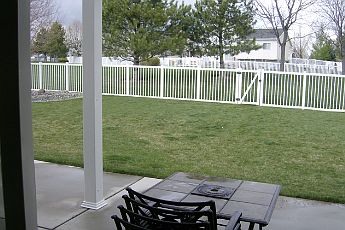 Back patio view to parkspace