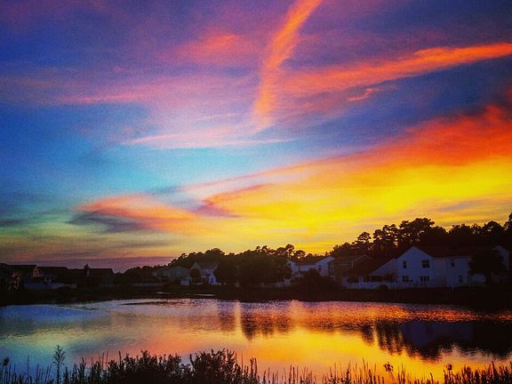 Spectacular backyard sunset