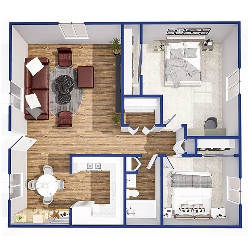 Floor plan Two-Bedroom L