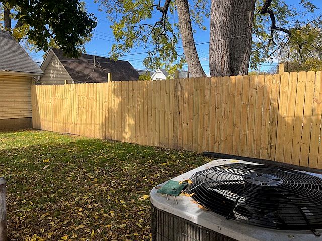 backyard fenced in completely on north side.