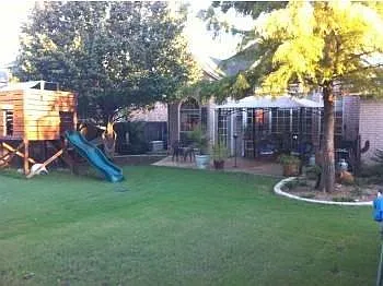 Large, secluded back yard