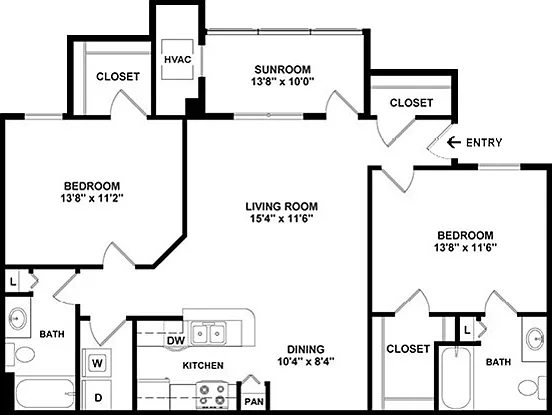 2 Bed 2 Bath | 1233 sqft 2 Bed 2 Bath | 1233 sqft