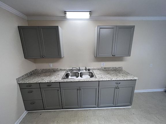 Kitchen cabinet view.