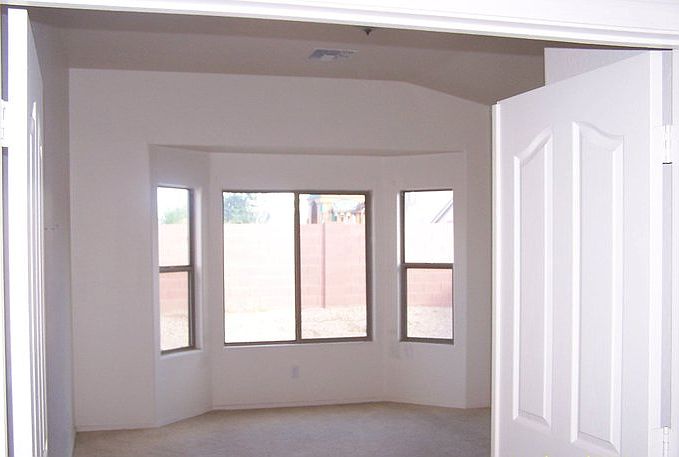 Master bedroom bay window