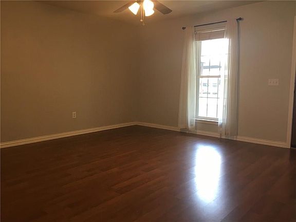 Living area with laminate floors