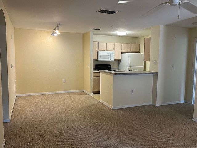 Living Room, Dining Room, and Kitchen