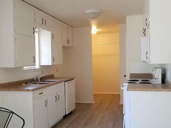 kitchen, with dishwasher, microwave, stove.