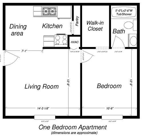 Floor plan 1 Bed
