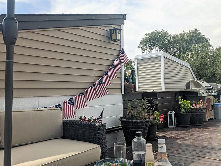 Private rooftop deck