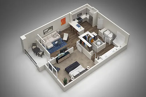 Floor plan 1 Bed/1 Bath