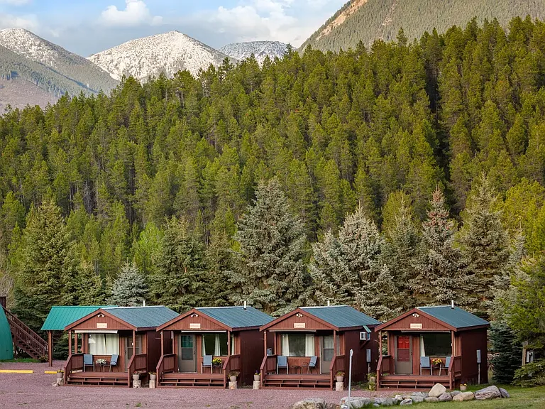 Cabins from highway